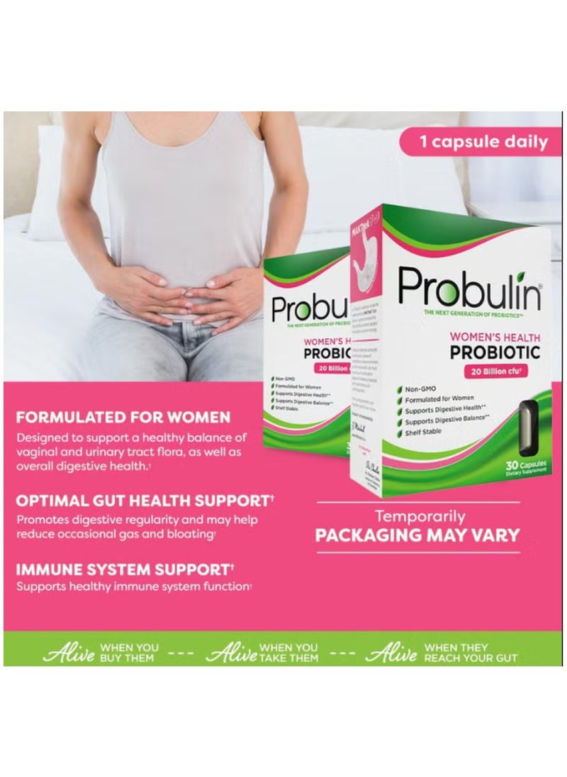 Probulin Women's Health Probiotic Capsules For Digestive Health, Pack of 30's  - Image 5