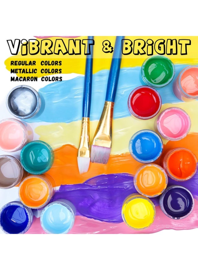 ارت ألوان اكريليك غير سامة للأطفال والكبار للرسم والإبداع من ارت اند سول، 24 لون، 15 مل لكل عبوة - Image 2