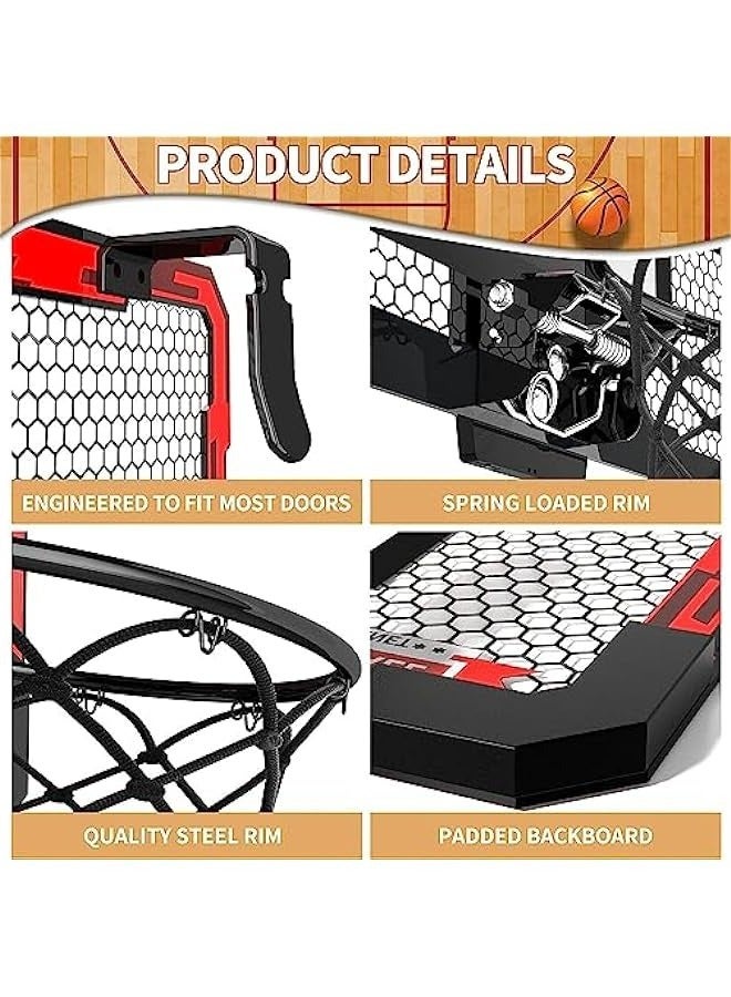 DURKU Indoor Mini Basketball Hoop Set with Automatic Scoring - Perfect Gift for Kids, Adults, Boys, and Teens. Includes 2 Balls. - Image 4