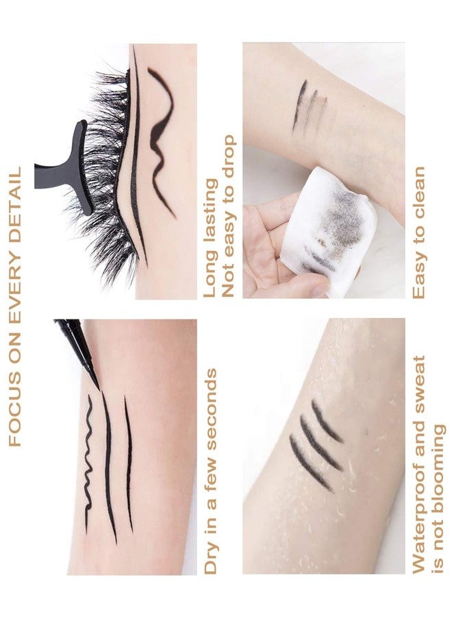ICORIC Liquid Eyeliner Waterproof Eye Liner Pen - Magic Self-Adhesive Long-Lasting Eyelash Glue Pen, No Blooming Quick Drying Magnetic Eye Liner (Black Eyeliner 1 PCS) - Image 3