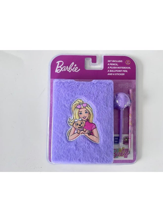 Barbie مجموعة هدايا دفتر باربي المحشو - Image 3
