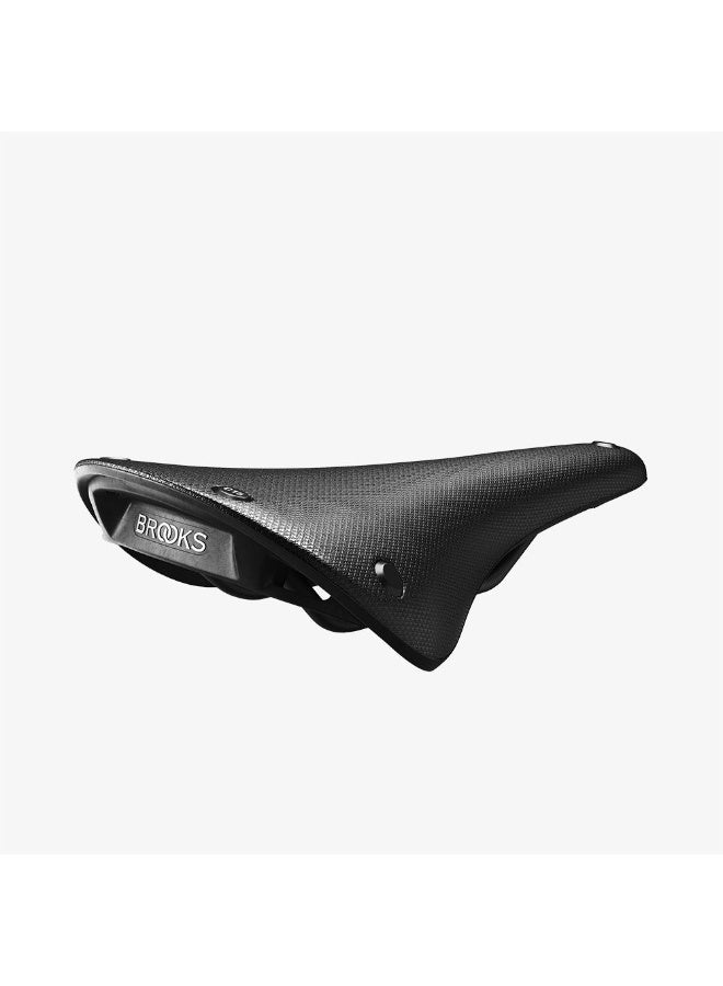 Brooks England C15 Carved Cambium Cut-Out Bike Saddle with Vulcanised Rubber Top, Black - Image 3