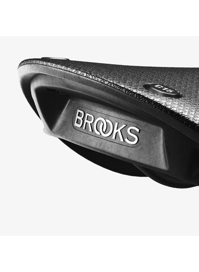 Brooks England C15 Carved Cambium Cut-Out Bike Saddle with Vulcanised Rubber Top, Black - Image 4