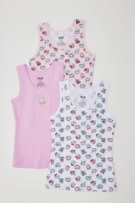 أر أند بي 3 Pack Printed Sleeveless Camisoles