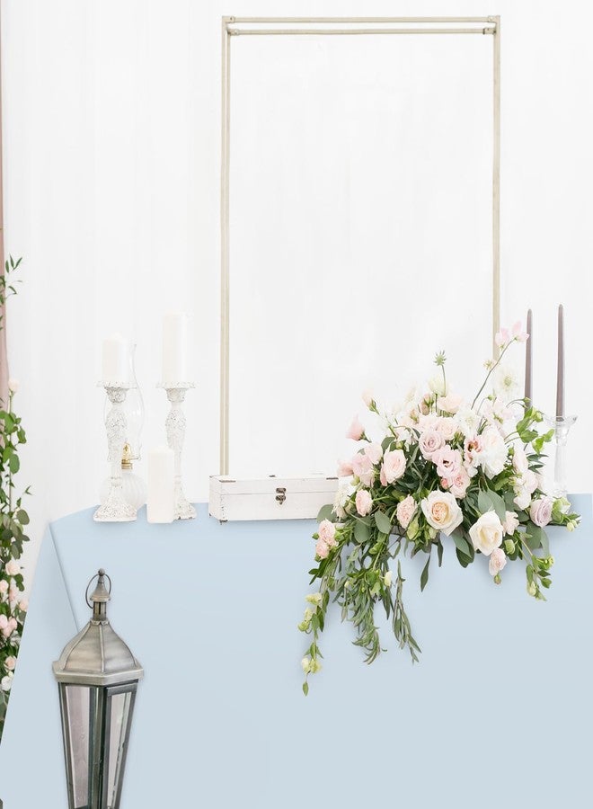 وولاين مجموعة مفارش طاولة بلاستيكية مستطيلة الشكل من والين، 4 قطع، بتصميم دببة، ألوان عاجي، بني، أزرق، مقاومة للماء، مثالية لتزيين حفلات استقبال المولود، مقاس 54 × 108 بوصة - Image 4