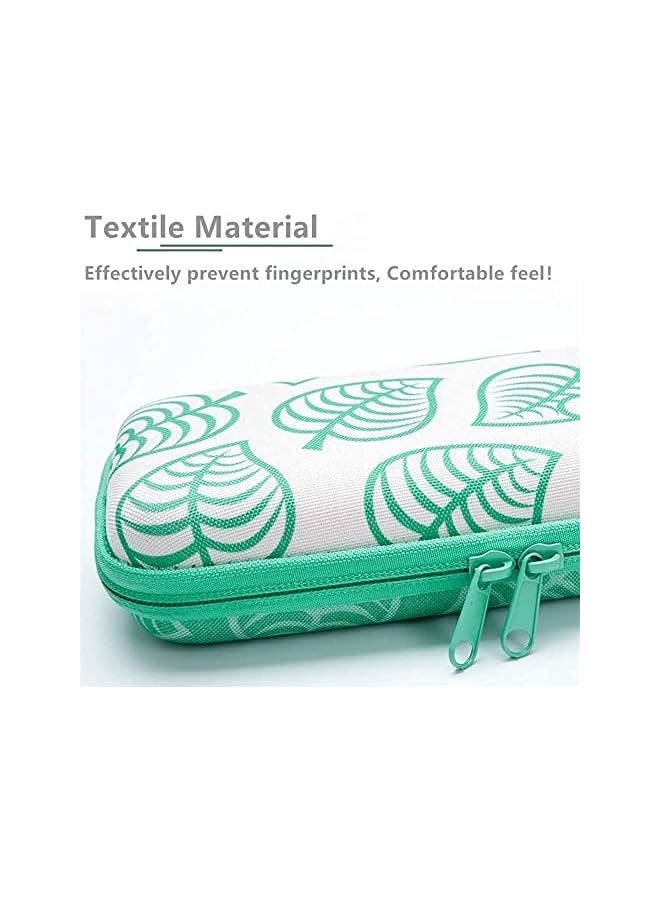 PROMASS Carrying Case for Nintendo Switch, Green Leaf Hard Shell Protector for Animal Crossing NS Console and Accessories, Portable Storage Bag with 8 Game Card Slots & Replaceable Grips for Switch - Image 5