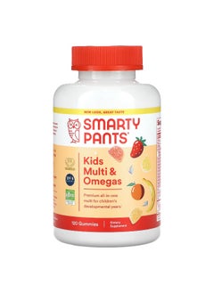 SmartyPants SmartyPants, Kids Multi & Omegas, Lemon, Orange, and Strawberry Banana, 120 Gummies 