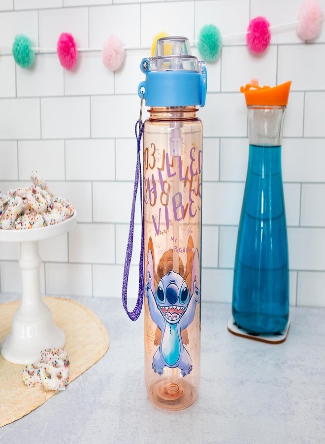 سيلفر بوفالو زجاجة مياه بلاستيكية من سيلفر بافالو ديزني ليلو وستيتش بتصميم تشيلد فايبز، مزودة بغطاء قابل للقفل، وحزام، وماصة، سعة 33 أونصة. - Image 4