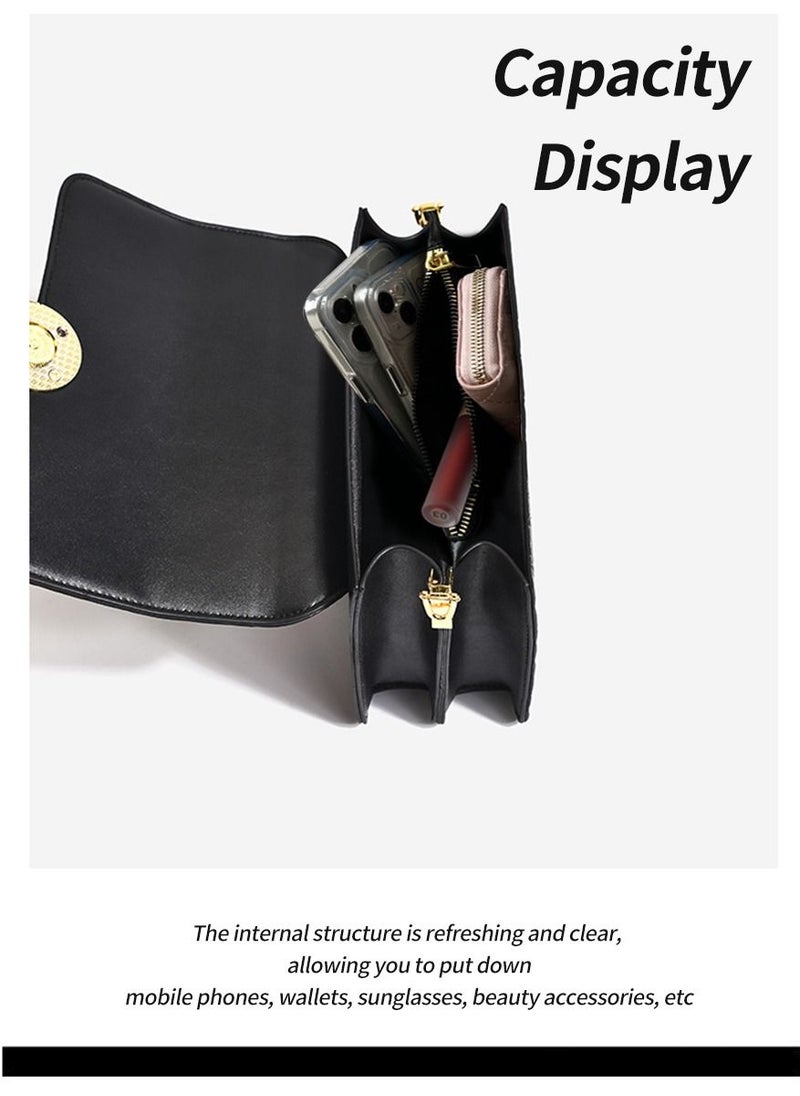 MEIK FAINEL - Fashion Women Lady Leather Messenger Crossbody Shoulder Bag Satchel Handbag Tote Black - Image 1