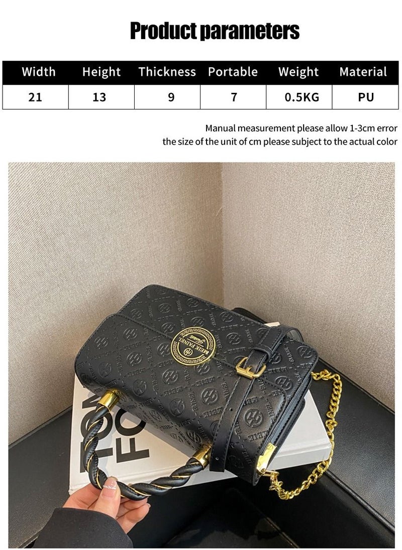 MEIK FAINEL - Fashion Women Lady Leather Messenger Crossbody Shoulder Bag Satchel Handbag Tote Black - Image 1