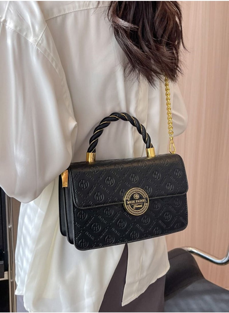 MEIK FAINEL - Fashion Women Lady Leather Messenger Crossbody Shoulder Bag Satchel Handbag Tote Black - Image 1