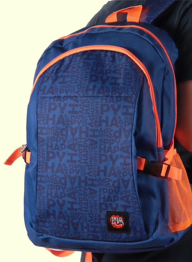 Biggdesign Navy Blue Moods Up Laptop Backpack with USB Charging Port - Image 5