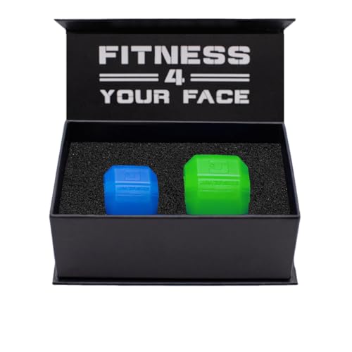 Jawzrsize Jaw Exerciser for Men - Pop N Go Beginner Bundle Blue and Intermediate Neon Jaw Trainer, Jaw Clenching Relief, Double Chin Reducer, Jawline Shaper and Neck Exerciser - Image 1