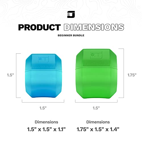 Jawzrsize Jaw Exerciser for Men - Pop N Go Beginner Bundle Blue and Intermediate Neon Jaw Trainer, Jaw Clenching Relief, Double Chin Reducer, Jawline Shaper and Neck Exerciser - Image 4