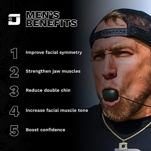 Jawzrsize Jaw Exerciser for Men - Pop N Go Beginner Bundle Blue and Intermediate Neon Jaw Trainer, Jaw Clenching Relief, Double Chin Reducer, Jawline Shaper and Neck Exerciser - Image 2