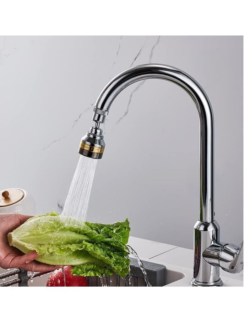 SYOSI Faucet Sprayer Attachment Kitchen Faucet Spray Head Solid Brass and Stainless Steel 360 Degree Rotatable Aerator 3 Flow Mode Adjustable High Pressure Booster Anti-Splash Water Saving Faucet - Image 4