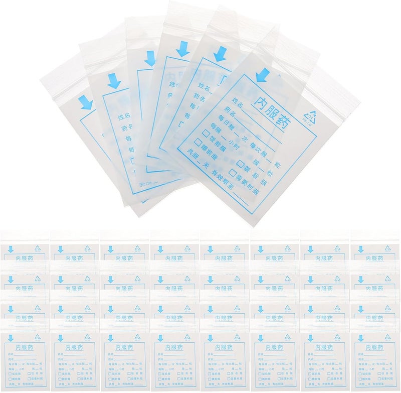 DOITOOL 100pcs Small Pill Pouches Self-Sealing Mini Pill Bags for Medicine Storage Travel Organizer Reusable Medication Bags for Daily Use - Image 1