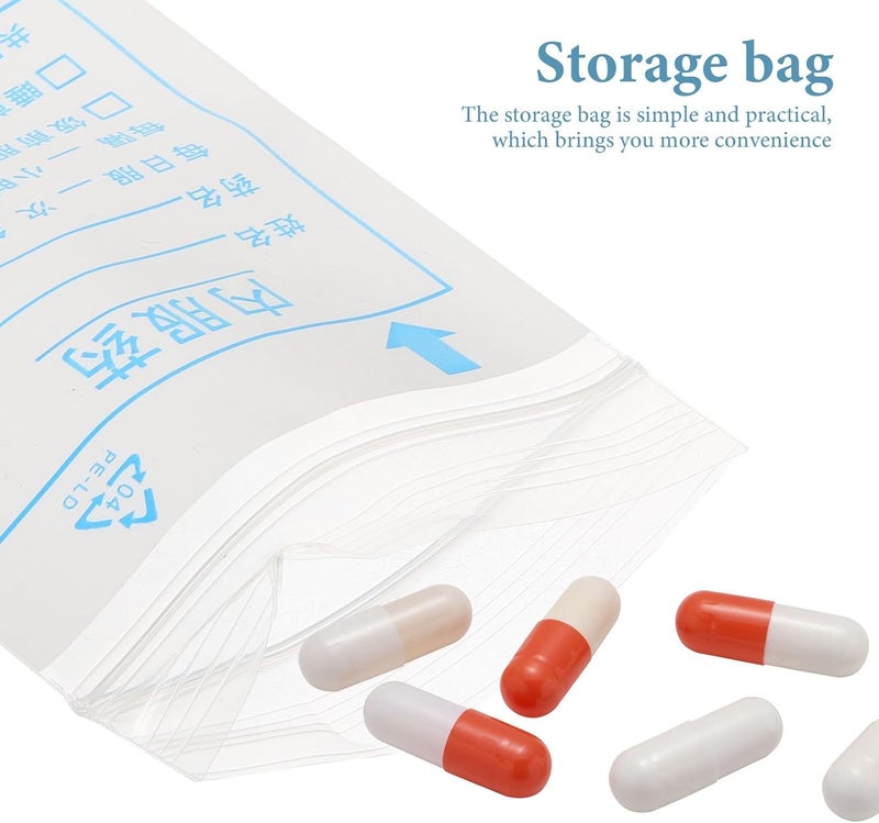 DOITOOL 100pcs Small Pill Pouches Self-Sealing Mini Pill Bags for Medicine Storage Travel Organizer Reusable Medication Bags for Daily Use - Image 3