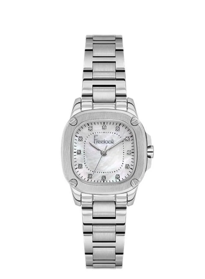 Freelook Paris Freelook - Jolie Women's Watch | Steel Case | Stainless Steel Band | Silver & Square Dial | Analog | Japanese Quartz | Mineral Glass | Premium Luxury Watch | Ideal Gift | Water Resistant 50 Meters