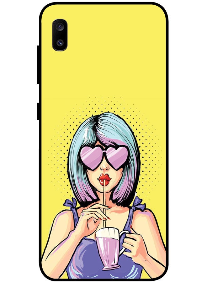 EYE CATCH Protective Case Cover For Samsung Galaxy A30 Smart Series Printed Protective Case Cover for Samsung A30 Girl Wearing Heart Glasses - Image 1