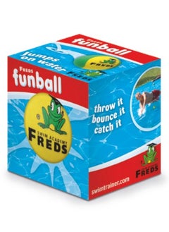 FREDS SWIM ACADEMY FREDS SWIM ACADEMY Funball, Mini Children's Play Ball for the Beach, Jumps up to 30 m on Water, Water Toy Made of Silicone with Lycra Fabric, Ideal as a Pool and Beach Toy for the Whole Family  - Image 2