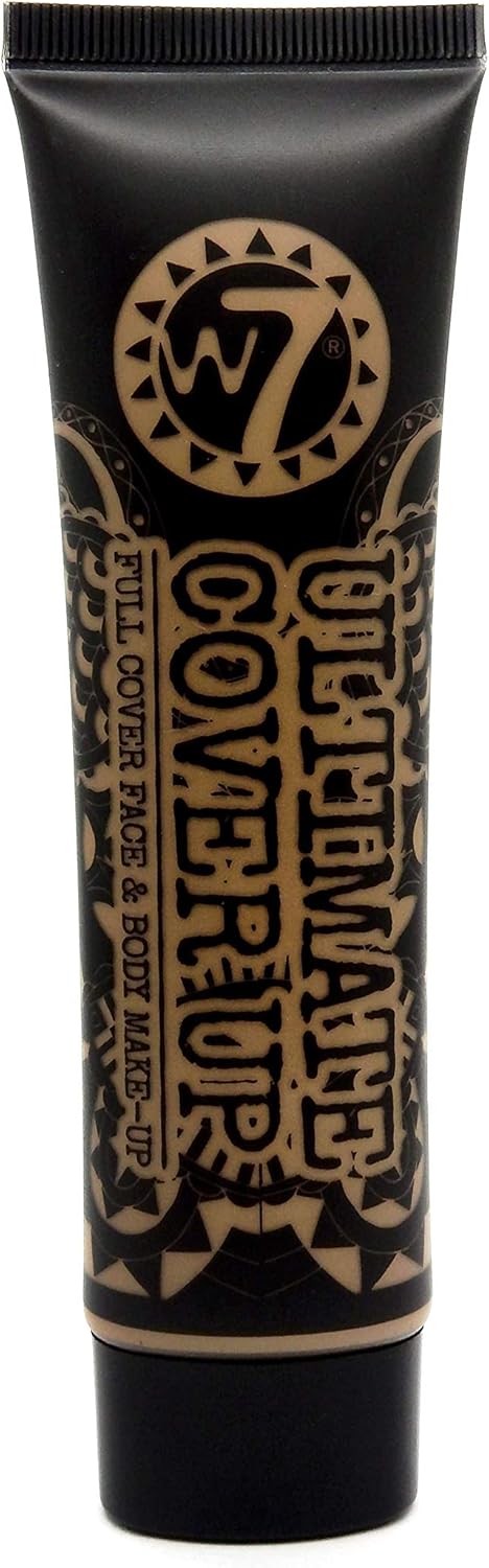 W7 Ultimate Cover Up Foundation Full Cover Face Body Make Up 75ml Deep 12