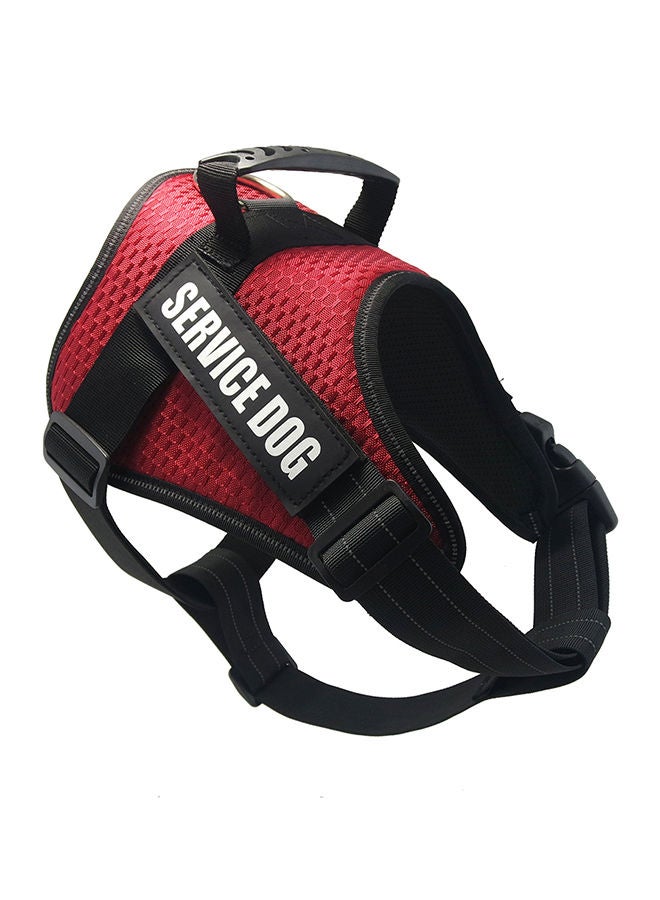 إسكدنيا فيست قابل للتعديل بحزام واقٍ لكلب الخدمة أحمر وأسود M - Image 1