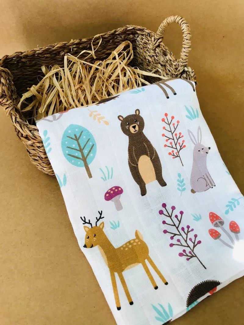 juniperus 2-Piece 110 x 110 cm Multi-Purpose Muslin Blanket