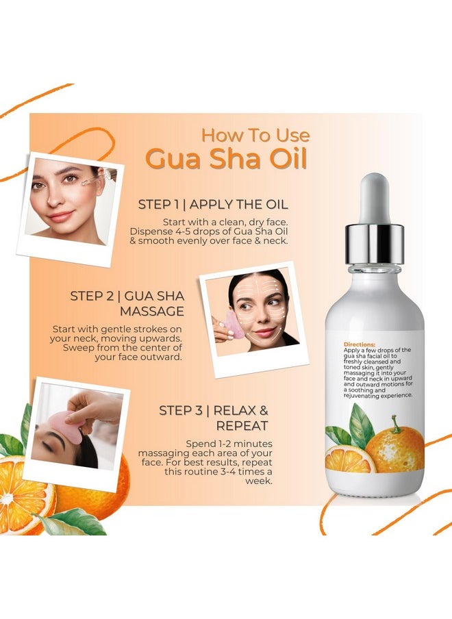 brookethorne naturals - Gua Sha Oil For Face Radiant Renewal Facial Oil For Gua Sha Massage & Dermaplaning 100% Natural Hydrating Face Oil With Jojoba Rosehip Argan Oil & Ahas To Firm & Restore - Image 1