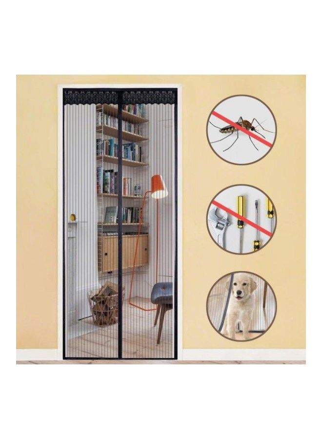 NIBEMINENT Anti-Mosquito Screen Door Curtain Black 100x210centimeter - Image 2