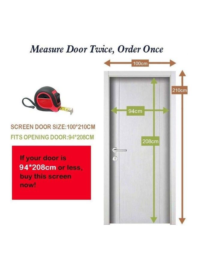 NIBEMINENT Anti-Mosquito Screen Door Curtain Black 100x210centimeter - Image 3