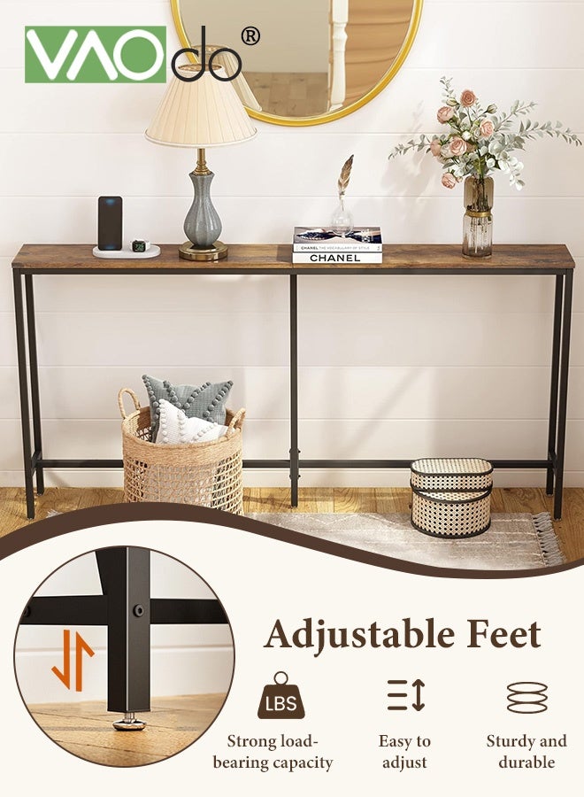 VAOdo Narrow Console Table Behind Couch, Slim Sofa Table for Small Spaces, Skinny Entryway & Hallway End Table, Easy Assembly, for Entrance, Bedroom, Living Room, Foyer, Corridor, Office, 180*30*75CM - Image 5