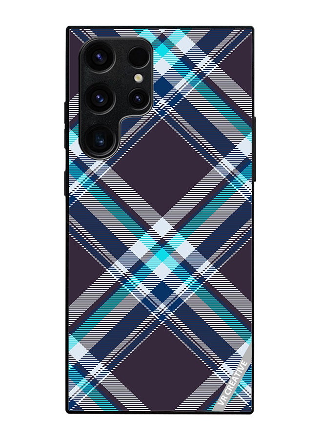 Protective Case Cover For Samsung Galaxy S25 Ultra Checkered Design Multicolour