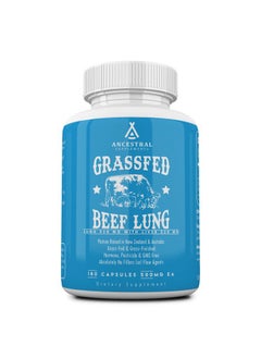 Ancestral Supplements Grass Fed Beef Lung Supplement with Liver, 500mg, Lung and Liver Supplement Supports Lung, Respiratory, Vascular, and Circulatory Health, Non-GMO, 180 Capsules  - Image 1