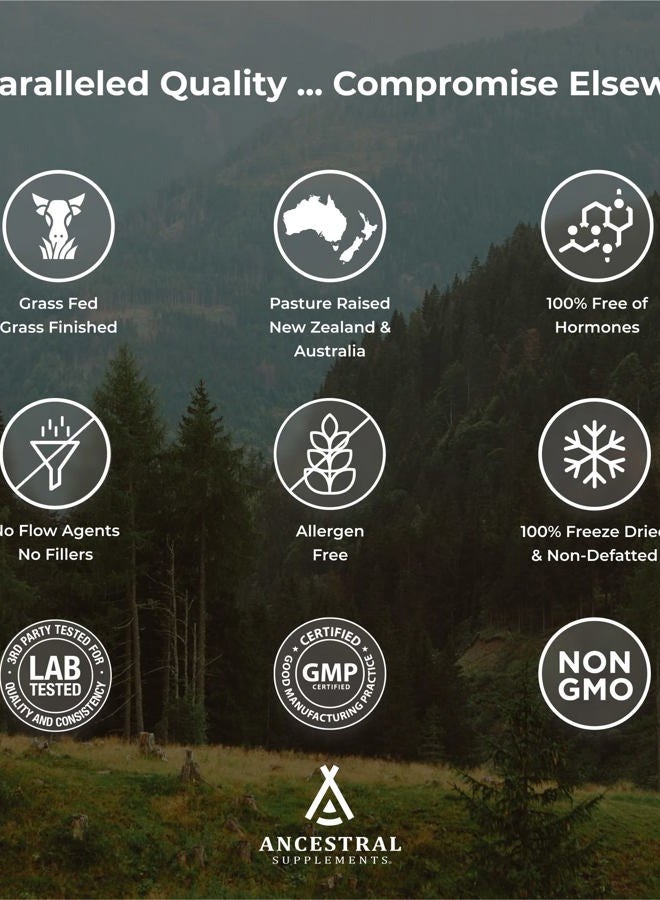 Ancestral Supplements Grass Fed Beef Lung Supplement with Liver, 500mg, Lung and Liver Supplement Supports Lung, Respiratory, Vascular, and Circulatory Health, Non-GMO, 180 Capsules - Image 5