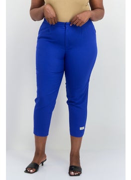 The Giving Movement Women Regular Fit Embroidered Tapered Pants, Blue  - Image 1