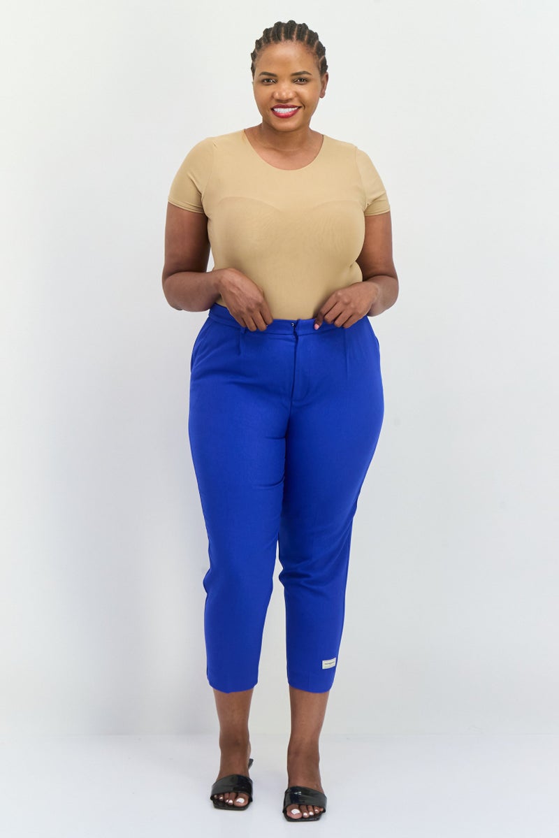 The Giving Movement Women Regular Fit Embroidered Tapered Pants, Blue  - Image 4