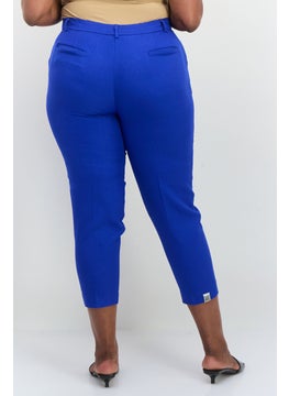 The Giving Movement Women Regular Fit Embroidered Tapered Pants, Blue  - Image 3