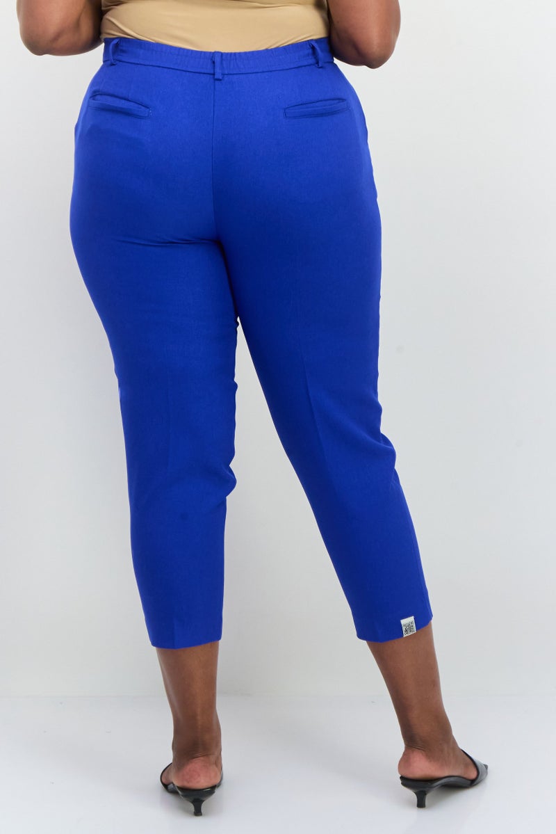 The Giving Movement Women Regular Fit Embroidered Tapered Pants, Blue  - Image 3