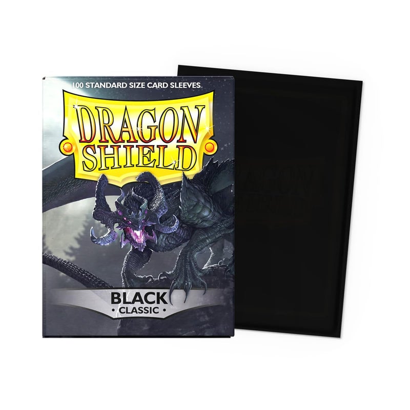 Dragon Shield | Standard Size Card Classic Sleeves | 100 CT - Smooth & Tough Premium TCG Sleeves - Compatible with Pokemon, Flesh & Blood, One Piece & Magic The Gathering | Black - Image 2