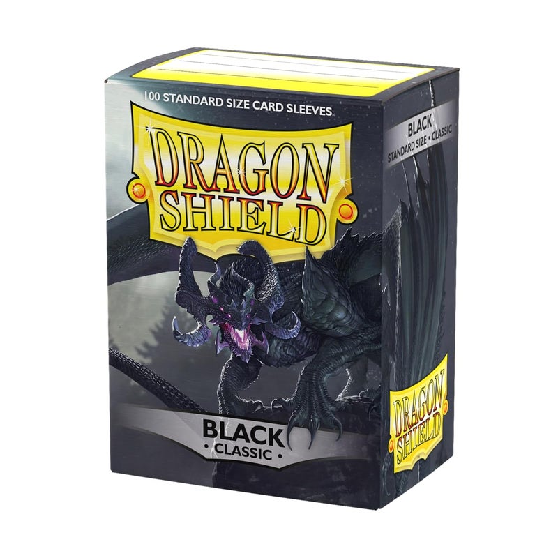 Dragon Shield | Standard Size Card Classic Sleeves | 100 CT - Smooth & Tough Premium TCG Sleeves - Compatible with Pokemon, Flesh & Blood, One Piece & Magic The Gathering | Black - Image 1