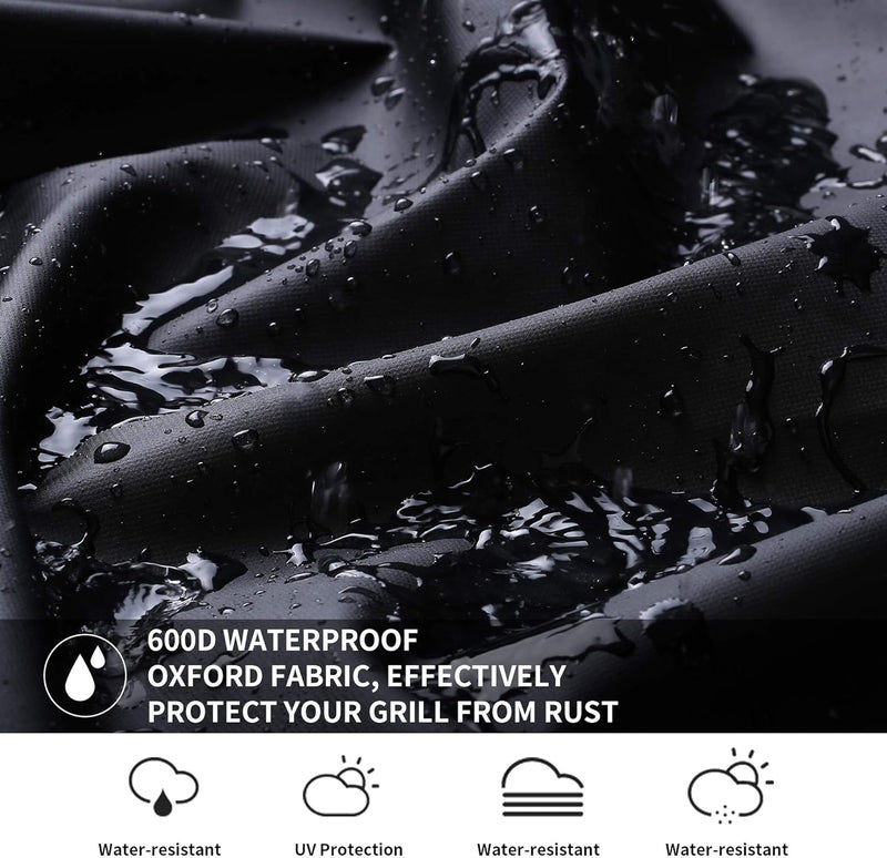 SUPJOYES غطاء شواية لـ Weber Performer Deluxe Charcoal، أغطية شواء مقاس 22 بوصة، ملحقات فاخرة مقاومة للماء عالية التحمل لشوايات Weber 7152 Performer Charcoal - Image 5