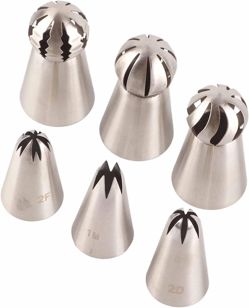 6PCS Cake Decorating Piping Nozzle Set, Easy to, Holiday Desserts, Premium Stainless Steel Material - Image 5
