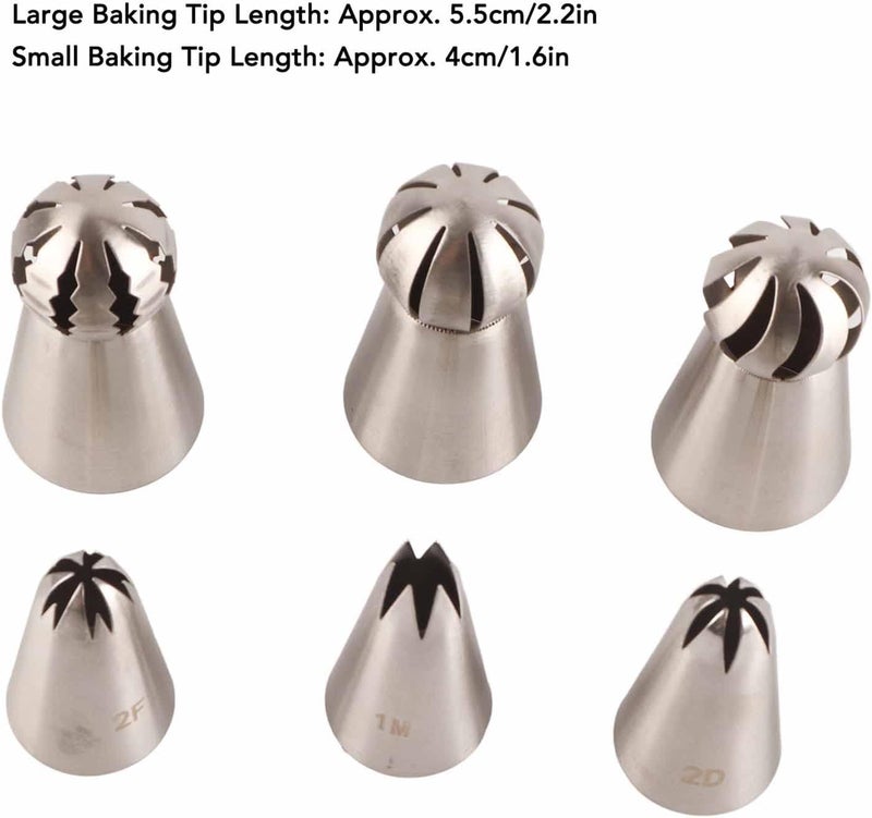 6PCS Cake Decorating Piping Nozzle Set, Easy to, Holiday Desserts, Premium Stainless Steel Material - Image 3