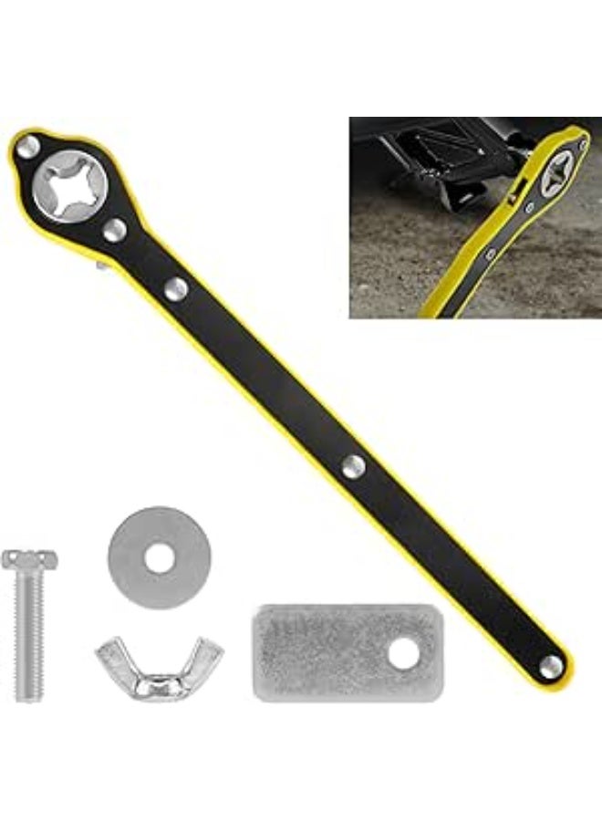 Jack Ratchet Wrench – Labor-Saving 360° Swivel Lug Wrench with Forward & Reverse Knob for Small Cars, Vans, and SUVs - Image 1