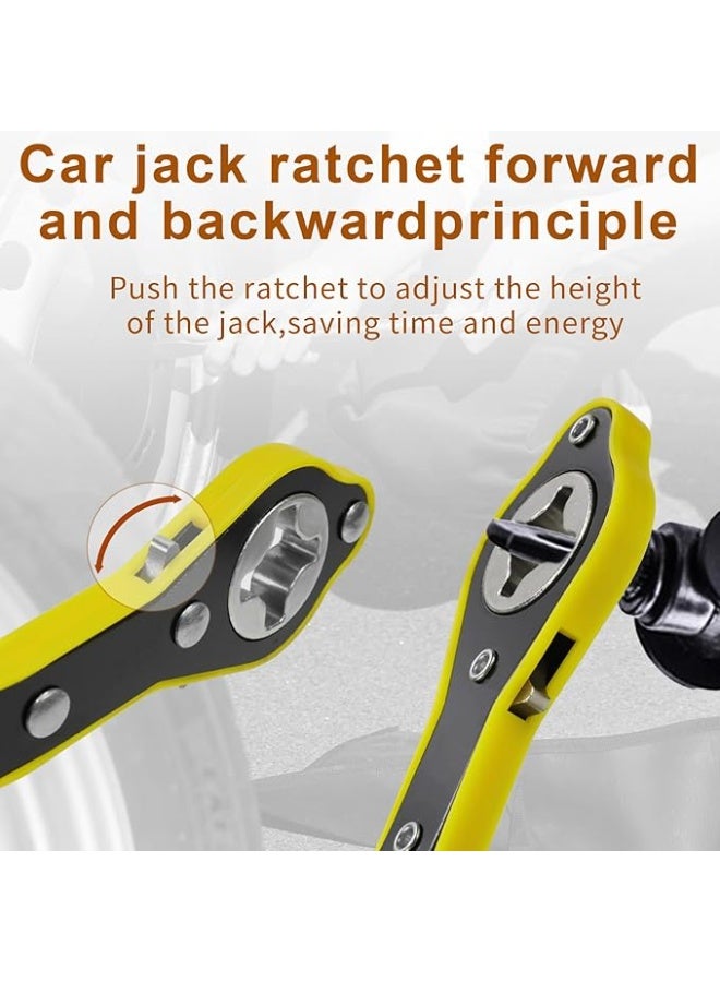 Jack Ratchet Wrench – Labor-Saving 360° Swivel Lug Wrench with Forward & Reverse Knob for Small Cars, Vans, and SUVs - Image 4