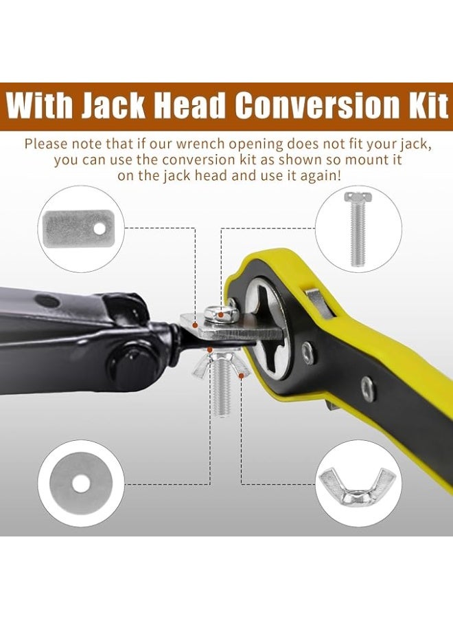 Jack Ratchet Wrench – Labor-Saving 360° Swivel Lug Wrench with Forward & Reverse Knob for Small Cars, Vans, and SUVs - Image 5