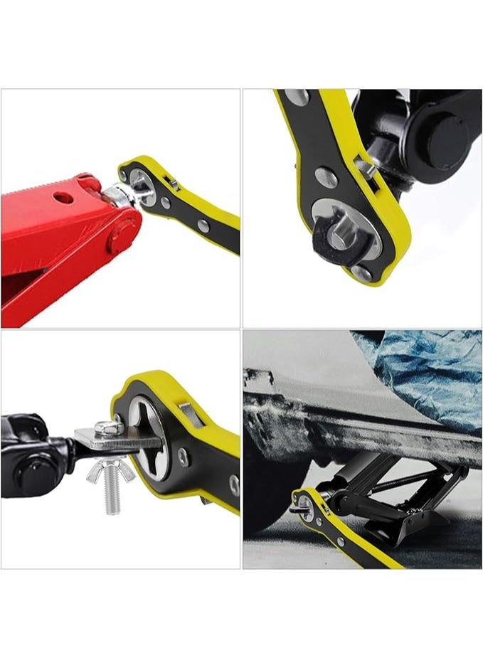 Jack Ratchet Wrench – Labor-Saving 360° Swivel Lug Wrench with Forward & Reverse Knob for Small Cars, Vans, and SUVs - Image 2
