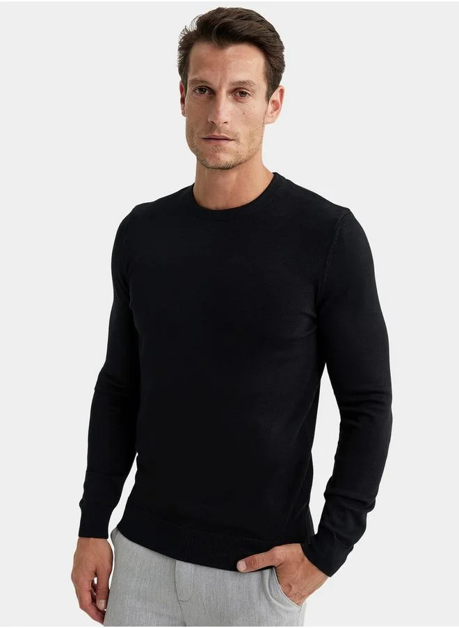 DeFacto Regular Fit Crew Neck Knit Sweater