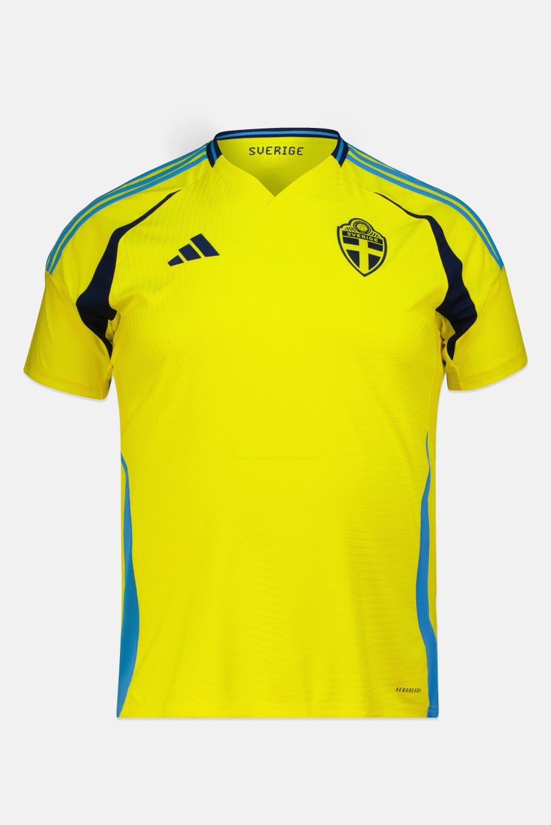 Adidas تي شيرت كرة القدم للرجال بأكمام قصيرة، أصفر - Image 4